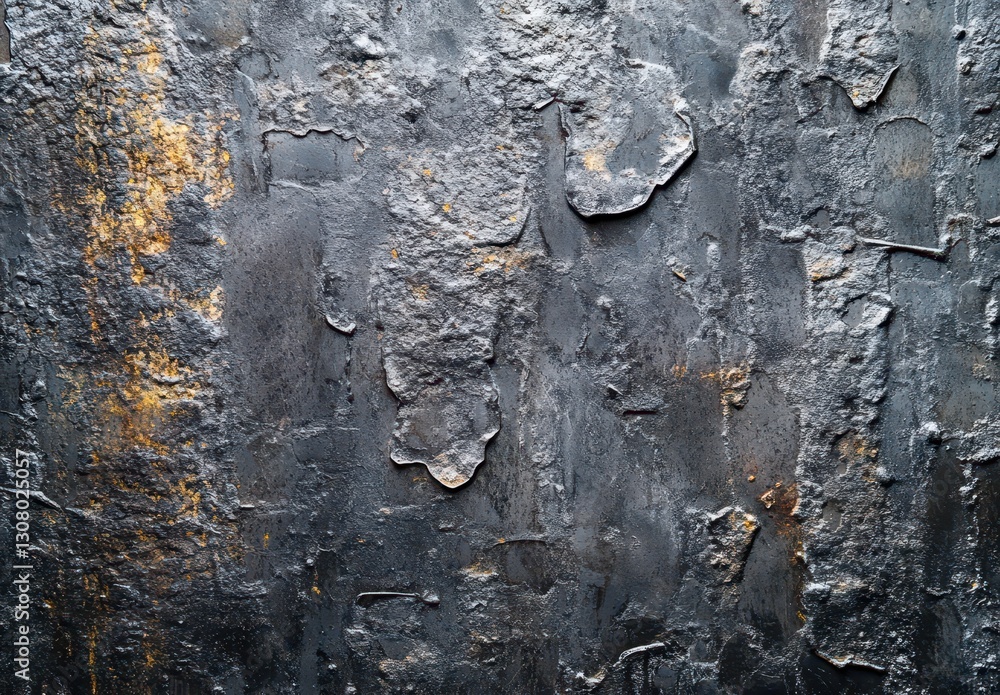 Aufkleber textured surface of blackened metal with rusty patina and uneven weathered appearance for background
