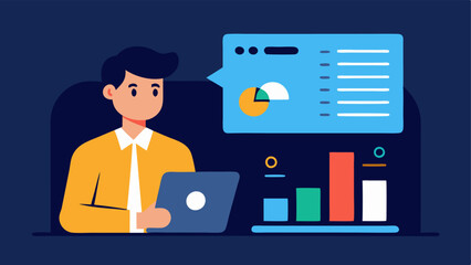 Performance Metrics A manager reviewing a report filled with key performance indicators KPIs on a digital screen that reflect the efficiency of the supply chain operations.
