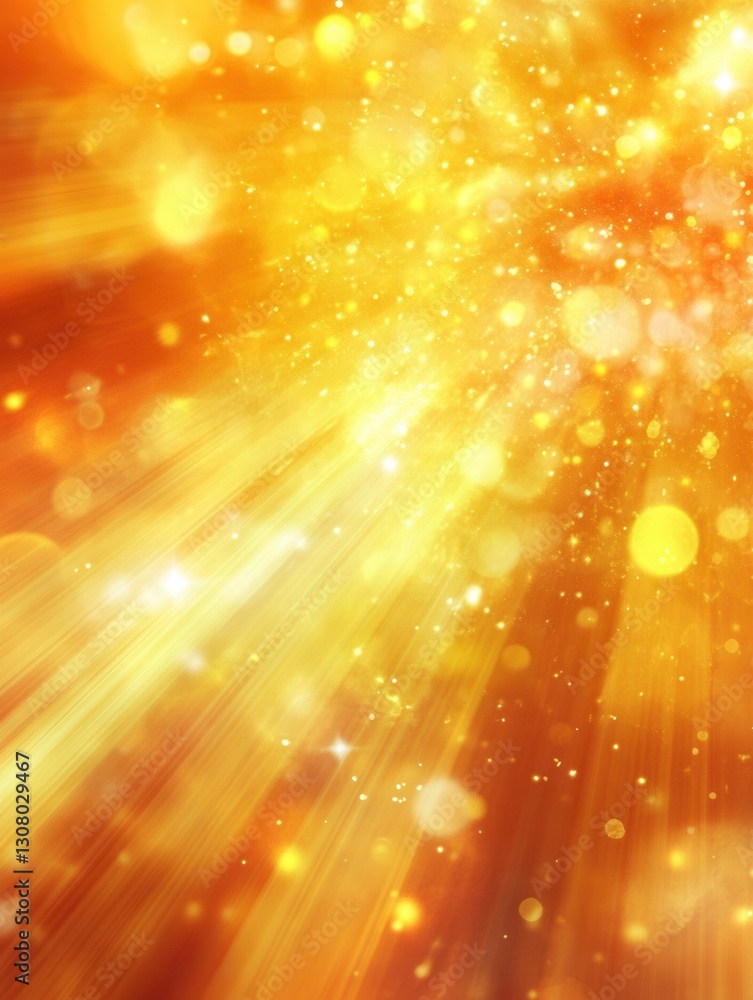 Aufkleber dynamic bursts of joy radiating with vibrant yellow and orange lights in an abstract celebration gen