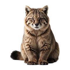 Obraz premium Strong Bearcat Sitting with Confidence Isolated on Transparent Background.