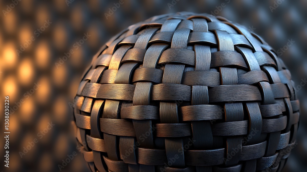 Aufkleber 3d render of abstract round shape with blocks. dynamic futuristic background.
