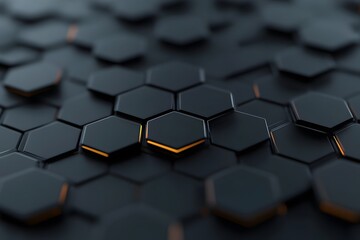 Fototapeta premium Sleek Hexagonal Molecular Pattern Blueprint for Futuristic Digital Technology Platform