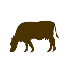Cow collection vector silhouette
