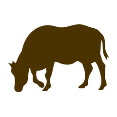 Cow collection vector silhouette
