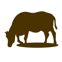 Cow collection vector silhouette
