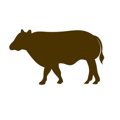 Cow collection vector silhouette
