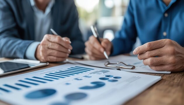 A retiree discussing pension plan options and annuities with a financial planner, Retirement Planning, Secure and longterm