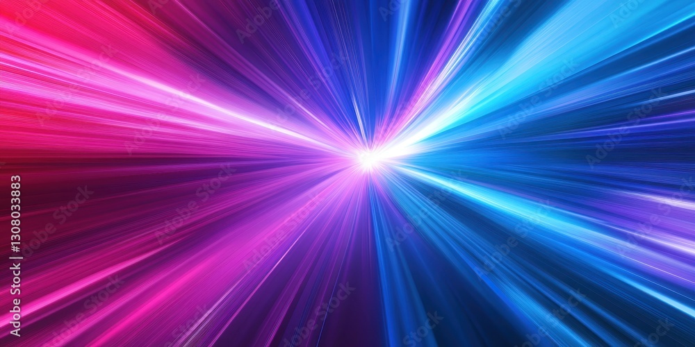 Poster vibrant light rays in blue and pink colors creating a dynamic abstract background for creative and m