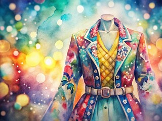 Bokeh Fashion Illustration: Hand-Painted Style for Online Stores