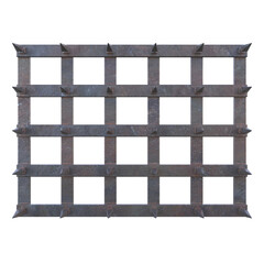 Old Dungeon Ceiling Trap, 3d illustration isolated on white background