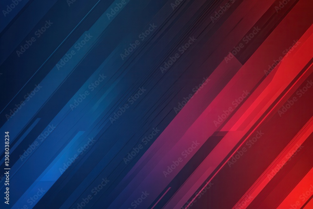 Leinwandbilder Creative abstract background representing political movement with smooth gradients and diagonal lines Generative AI