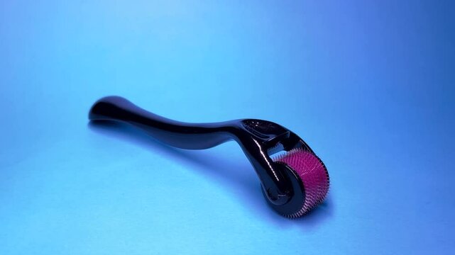 Derma roller for medical micro needling therapy. Tool also known as: Dermaroller, mesoroller, meso-roller, mesopen.