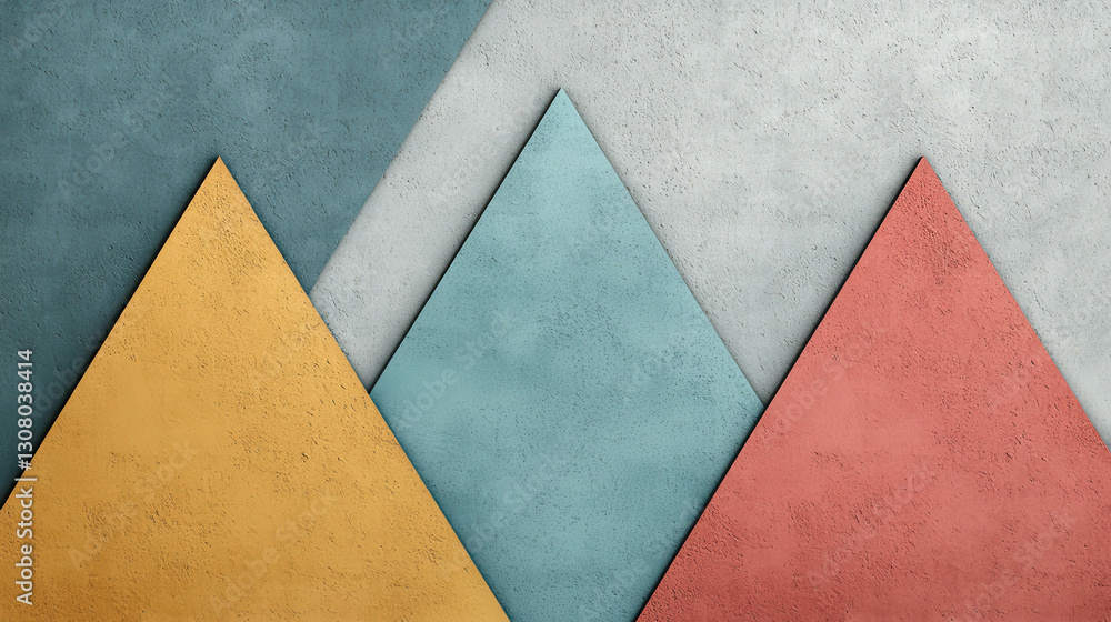 Poster minimalist geometric background with sharp edges and elegant color variations