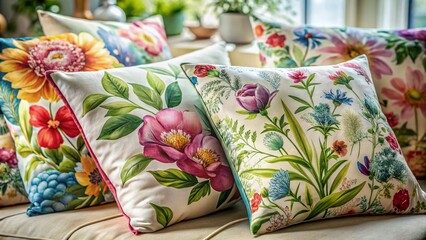 Botanical Watercolor Pillow Covers: Floral Designs for Home Decor