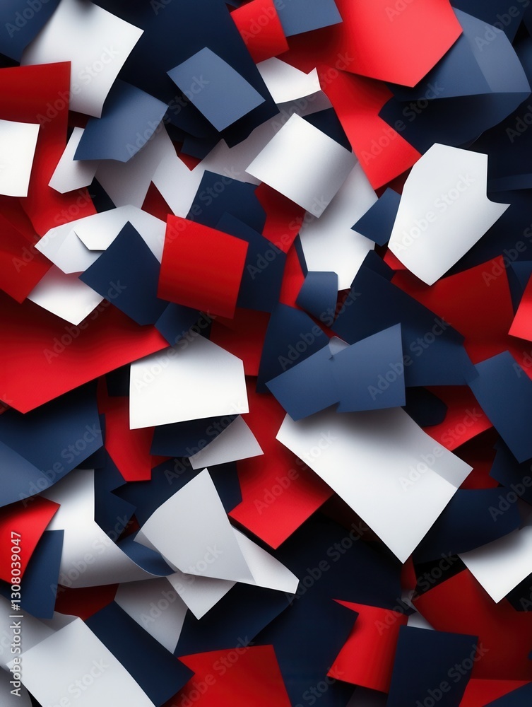 Poster energetic abstract paper art background symbolizing social movements and change with bold colors and