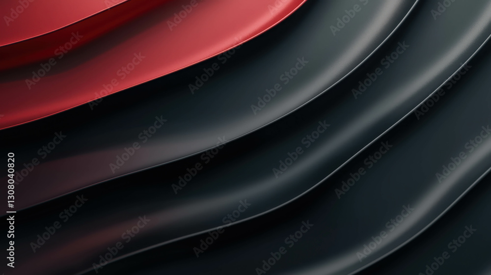 Aufkleber interplay of glossy and matte surfaces in red and black color scheme