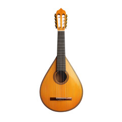 Obraz premium Traditional lute with intricate design and warm wood finish