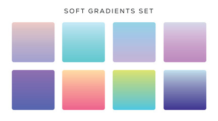 Soft Pastel Color Gradient Set