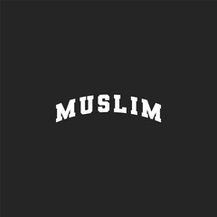 Muslim Typography T shirt Design Print