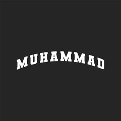 Muhammad Typography T shirt Design Print