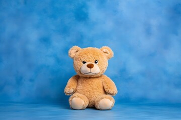 Dramatic Scowling Plush Teddy Bear Portrait with Vintage Oil Painting Aesthetic