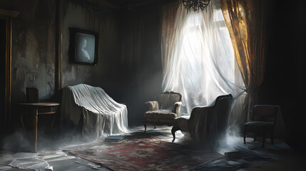 dusty antique armchairs sofas