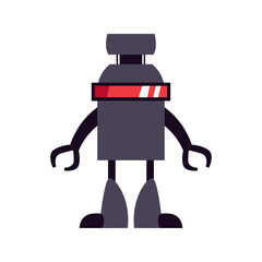 Vector image of a robot icon with a white background