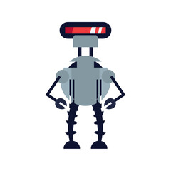 Vector image of a robot icon with a white background