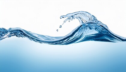 a water wave isolated on white background
