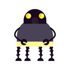 Vector image of a robot icon with a white background