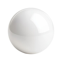 Glossy white sphere with reflective surface
