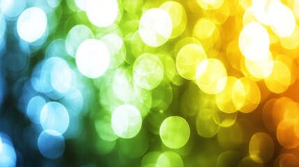 Obraz premium Colorful bokeh lights, blurred background, festive backdrop, website design
