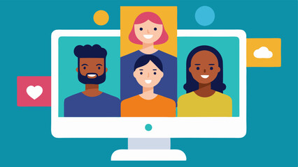 Online Training Module A computer screen showing an online training module on diversity and inclusion with animated characters of diverse backgrounds.