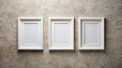 Clean White Photo Frame Collage Template: Printable Wall Gallery Design for Album Pictures