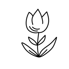 Flowers line icon
