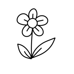 Flowers line icon
