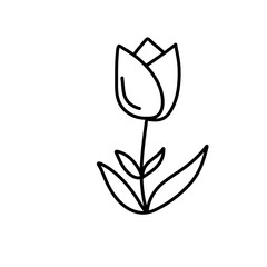 Flowers line icon
