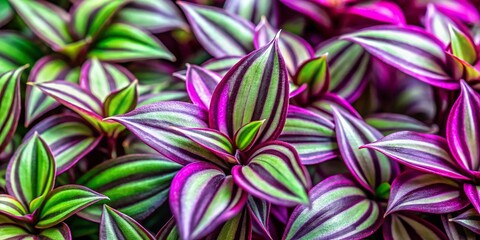 Close-up Long Exposure Photo of Purple and Green Wandering Jew Plant - Lush Ground Cover