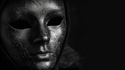 Black Mask: A mask designed for mystery, disguise, or theatrical purposes, representing anonymity while adding a bold and dramatic flair to any performance.
