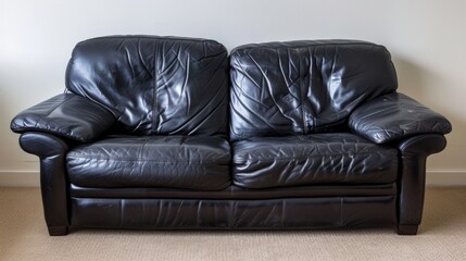 Black Leather Sofa: A luxurious leather sofa that combines comfort, durability, and style, perfect for enhancing your living room with a sophisticated black design.
