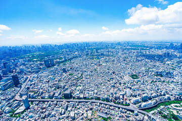 東京都心部・空撮写真