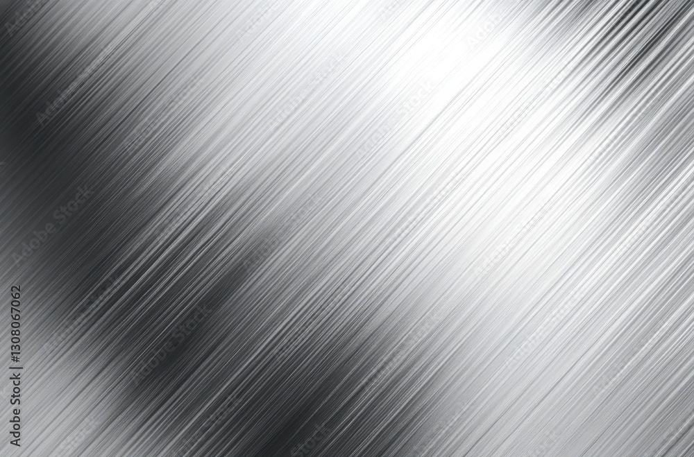 Poster abstract light reflection on smooth metallic surface creating dynamic texture and movement in a mono