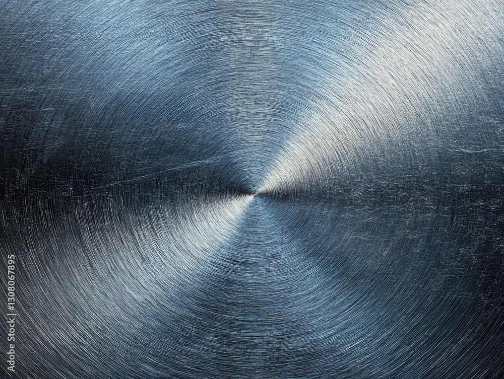Poster abstract metal surface with circular patterns and light reflection ideal for backgrounds and texture