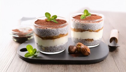tiramisu chia pudding