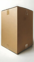 3D Render of a Closed Cardboard Box, Packaging Concept Illustration