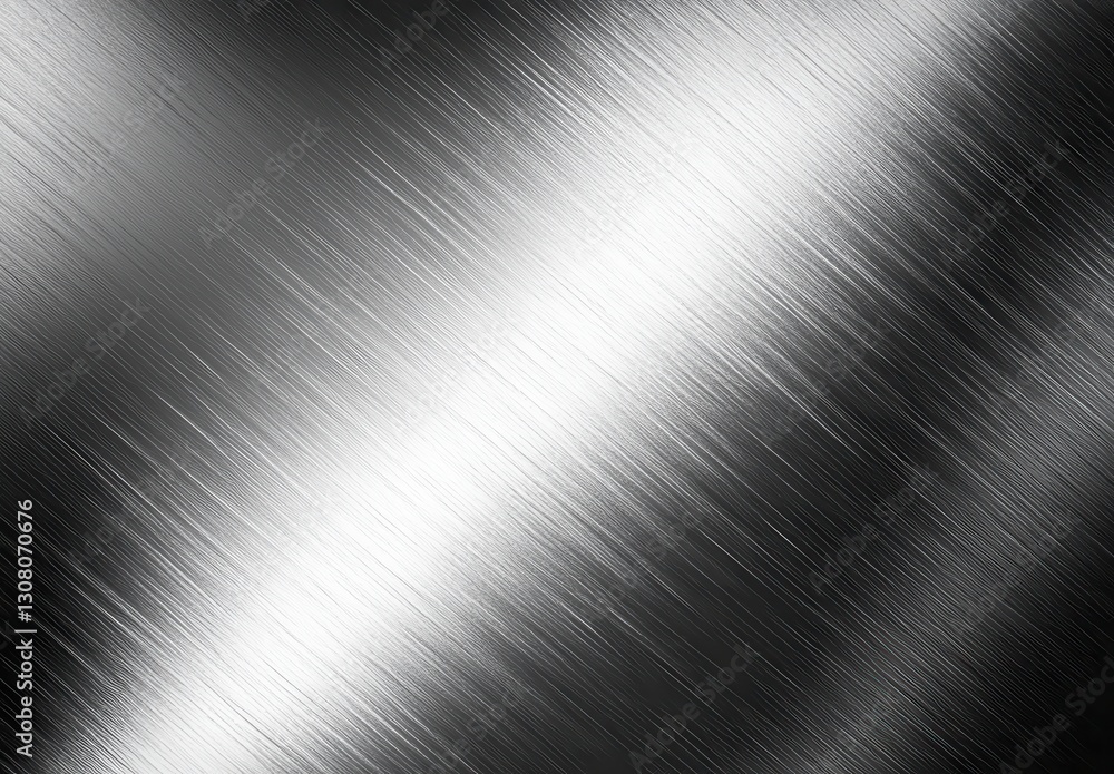Aufkleber abstract metallic texture with brushed steel finish and reflective light streaks creating a modern a