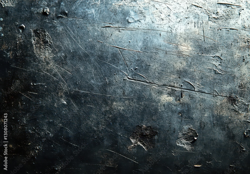 Poster abstract metallic texture with scratches and grunge details for background or artistic applications,