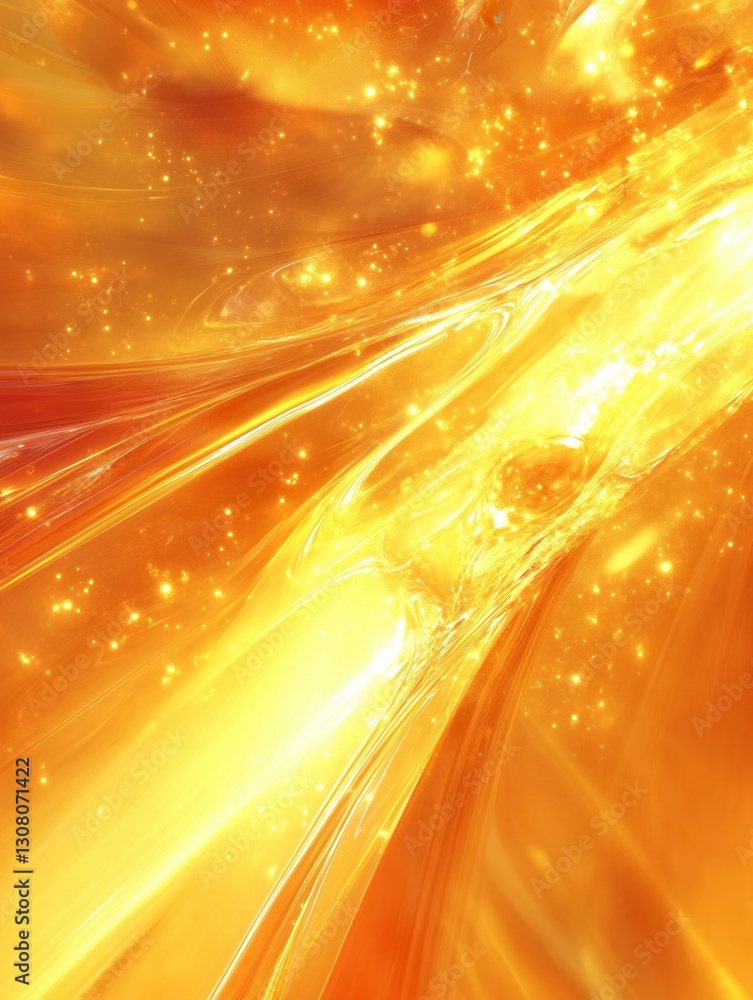 Poster vibrant bursts of joy with glowing yellow and orange splashes create a dynamic abstract background o