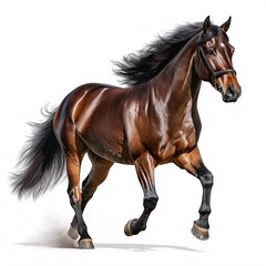 Obraz premium Majestic Shire Stallion in Full Gallop: Powerful Equine Elegance in Dynamic Outdoor Setting