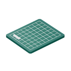Cutting Mat Flat Icon &ndash; A Grid-Patterned Rectangular Mat for Precision Cutting